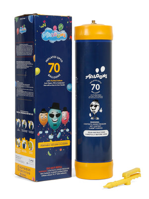Airloons Portable Helium Balloon Kit – Inflates Up to 30 Balloons | Lightweight Helium Tank | Easy Fill Nozzle | For Small Home Parties
